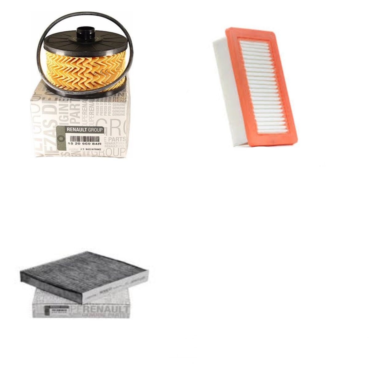 Duster 2-II Filtre Bakım Seti 1.0 Tce H4D 2018-> (Yağ+Hava+Polen Filtresi )