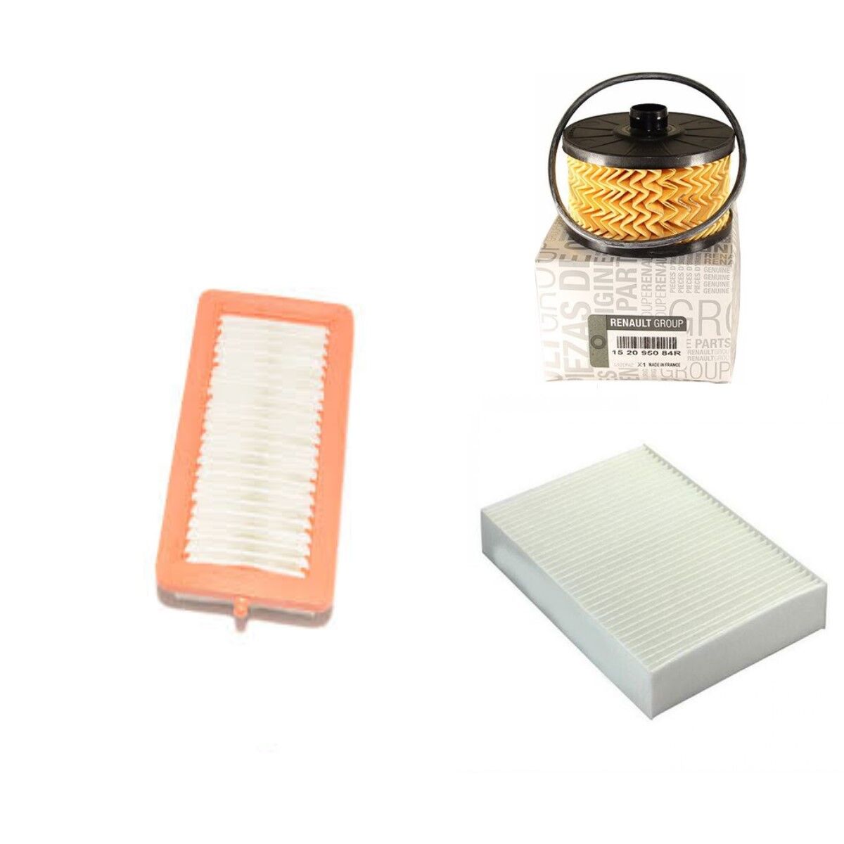 Duster 2-II Filtre Bakım Seti 1.0 Sce B4D 2018-> (Yağ+Hava+Polen Filtresi)