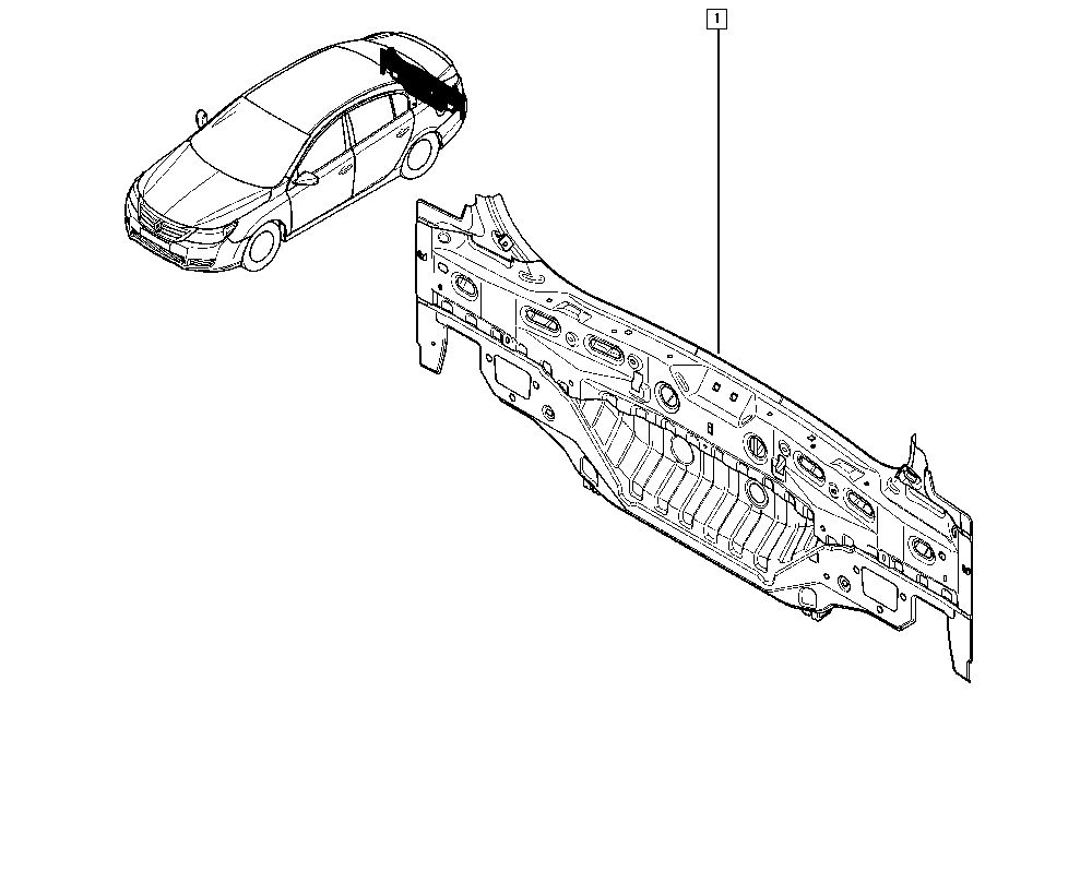 Latitude Arka Panel (2008-2015) 791006352R -Renault Mais