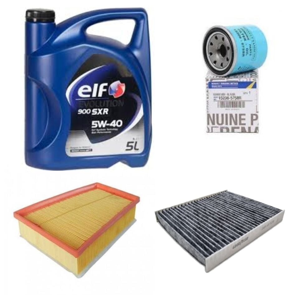 Megane 4-IV Yağ Bakım Seti 1.6 Sce 16V H4M 2016-> (Motor Yağı+Yağ+Hava+Polen Filtre)