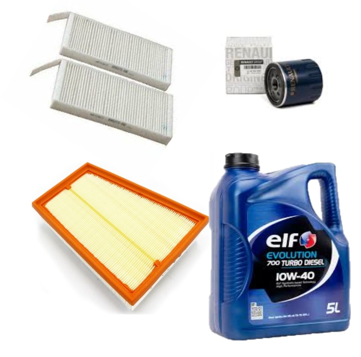 Kangoo 3-III Yağ Bakım Seti 1.5 Dci K9K  (2008-2012) (Motor Yağı+Yağ+Hava+ Polen Filtre)