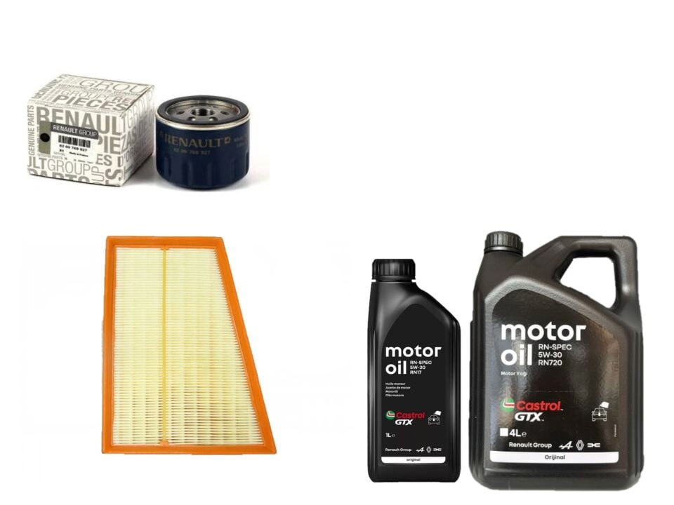 Kangoo 4-IV Yağ Bakım Seti 1.5 Dci K9K  2020-> (Motor Yağı+Yağ+ Hava Filtre)