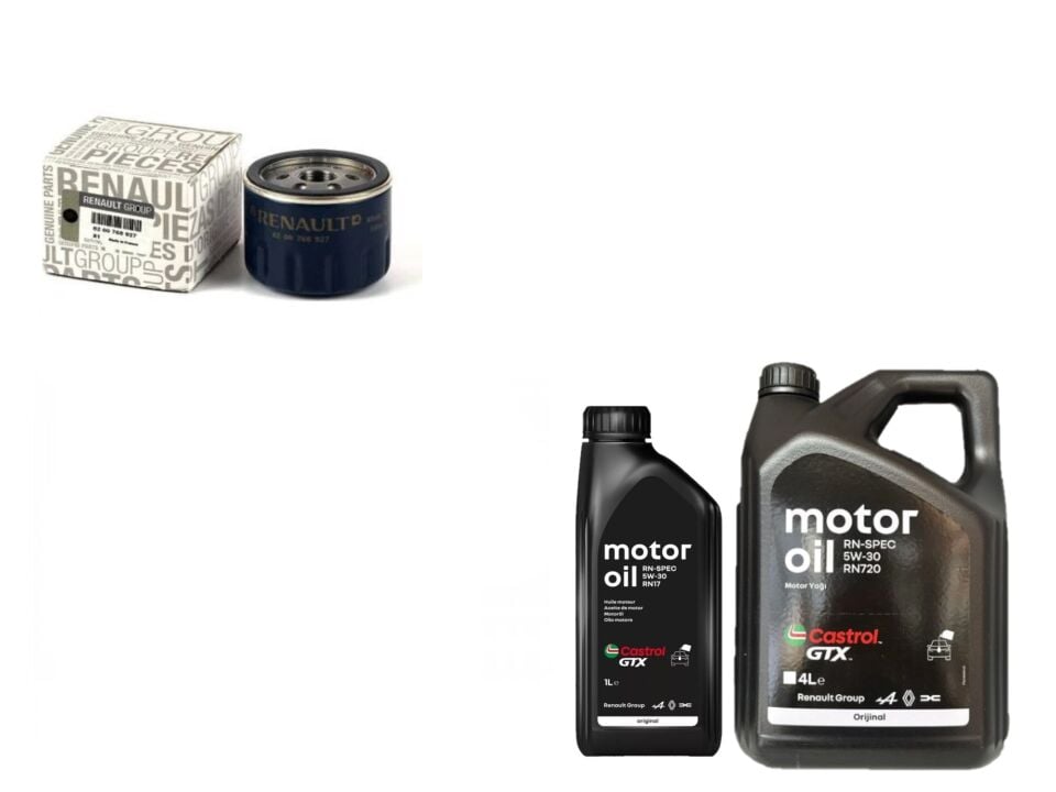 Kangoo 4-IV Yağ Bakım Seti 1.5 Dci K9K  2020-> (Motor Yağı+Yağ Filtre)