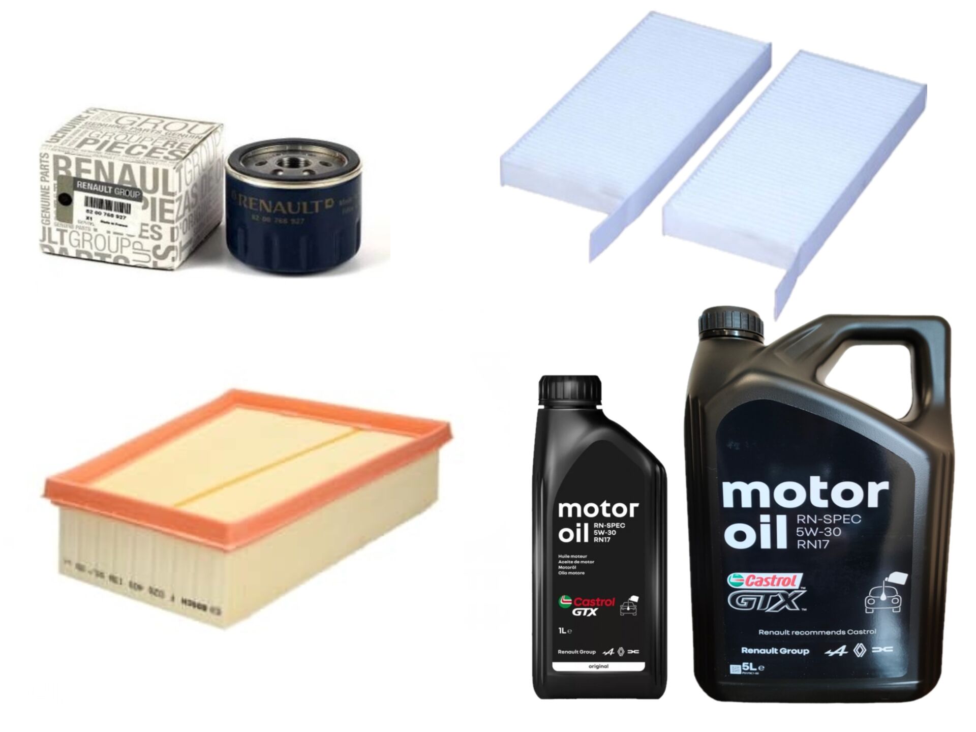 Kangoo 4-IV Yağ Bakım Seti 1.5 Dci K9K  2020-> (Motor Yağı+Yağ+Hava+ Polen Filtre)