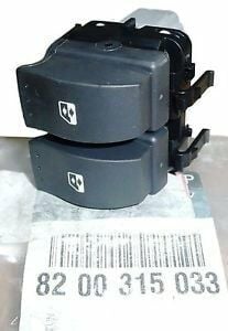Megane 2-II Sol Cam Açma Düğmesi Butonu Gri (2003-2010) 8200315033 -Renault Mais