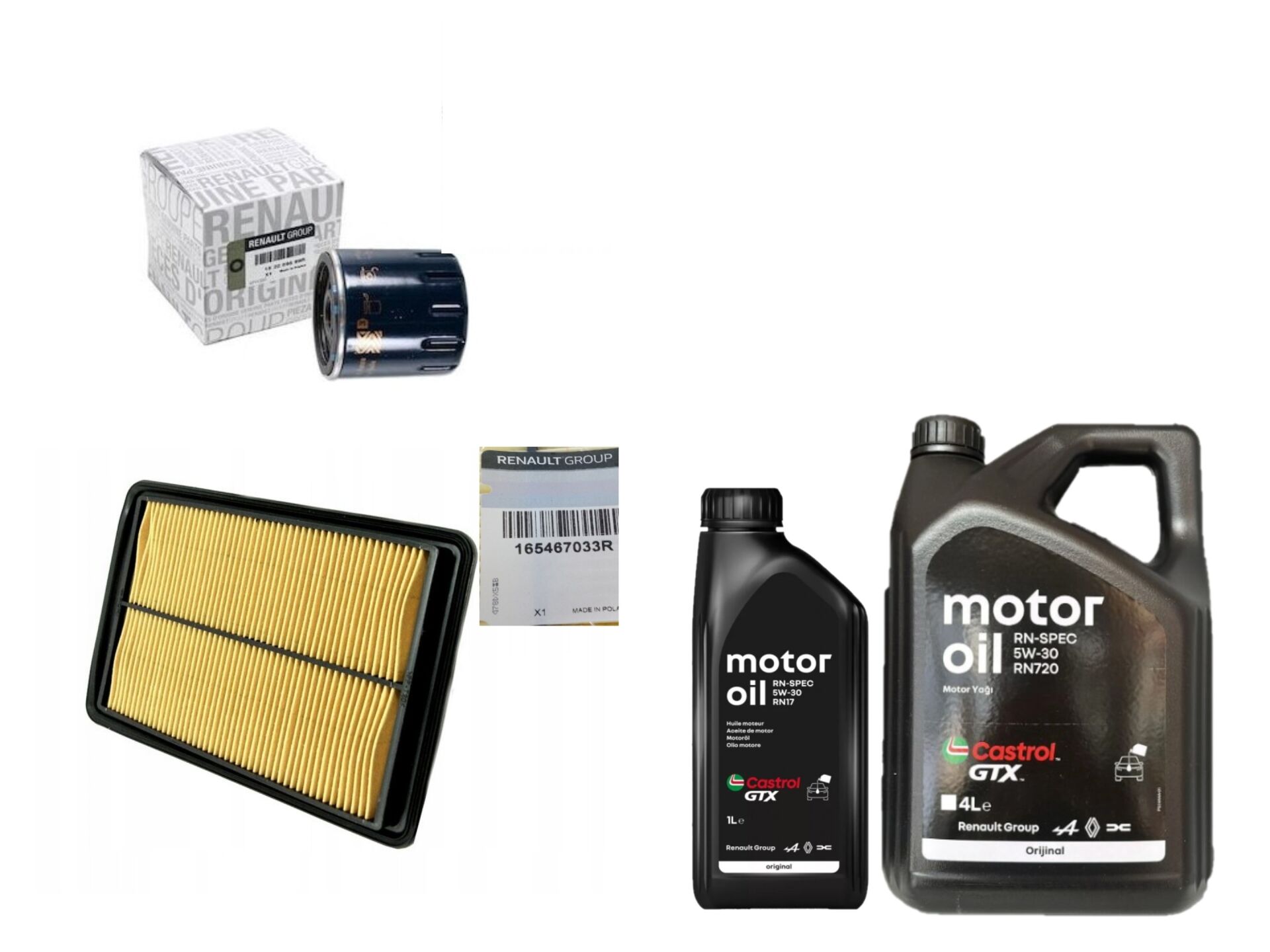 Kadjar Yağ Bakım Seti 1.5 Dci K9K (2013-2022) (Motor Yağı+Yağ+Hava Filtre )