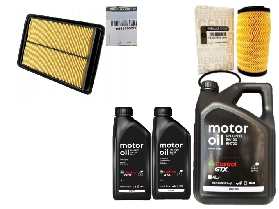 Kadjar Yağ Bakım Seti 1.6 Dci R9M (2013-2022) (Motor Yağı+Yağ+Hava Filtre )