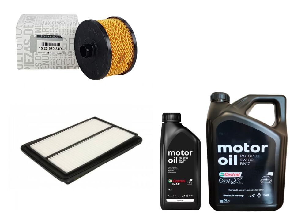 Kadjar Yağ Bakım Seti 1.2 Tce H5F (2013-2022) (Motor Yağı+Yağ+Hava Filtre )