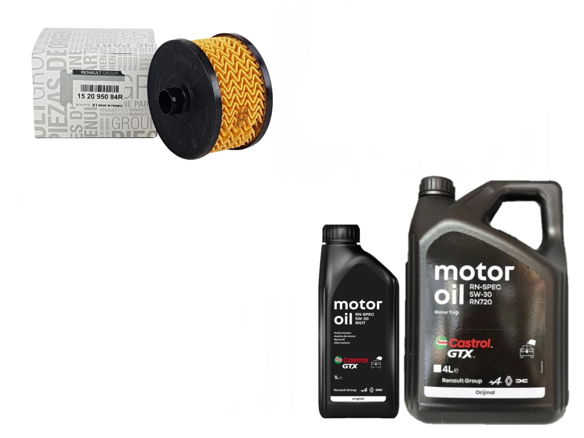 Kadjar Yağ Bakım Seti 1.3 Tce H5H (2013-2022) (Motor Yağı+Yağ Filtre)