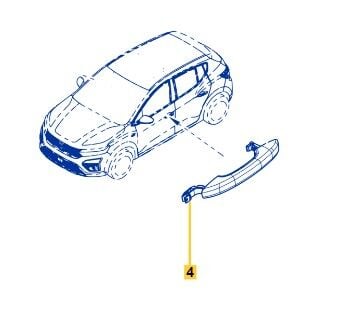 Taliant Sandero 3-III Dış Kapı Kolu 2020-> 806063347R -Renault Mais