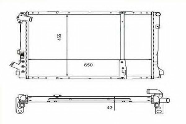 Laguna 1-I Espace 3-III Motor Su Radyatörü 2.2D G8T (Dizel) 7701352666-7701041957 -Kale