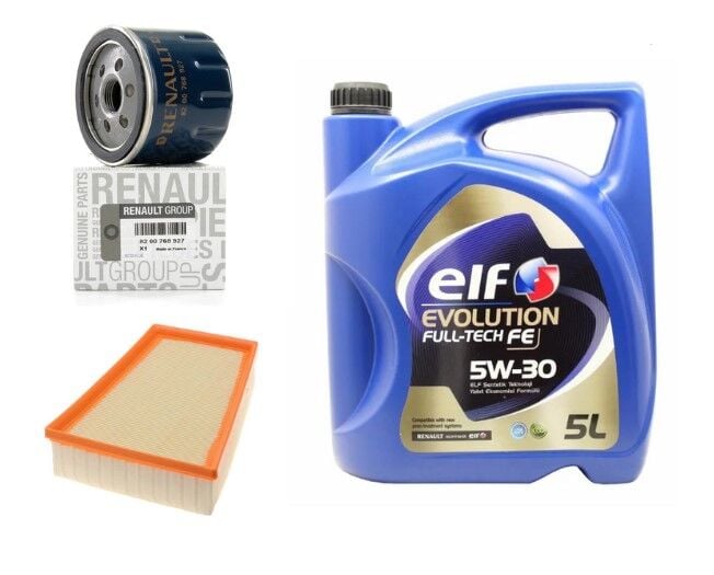 Megane 3-III Fluence Yağ Bakım Seti 1.5 Dci K9K (2008-2016) (Motor Yağı+Yağ+Hava Filtre)