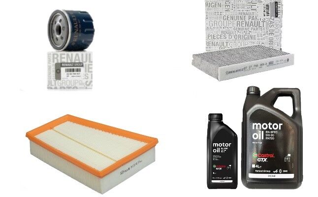 Megane 3-III Fluence Yağ Bakım Seti 1.5 Dci K9K (2008-2016) (Motor Yağı+Yağ+Hava+ Polen Filtre)