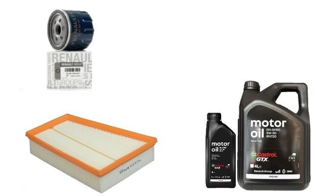 Megane 3-III Fluence Yağ Bakım Seti 1.5 Dci K9K (2008-2016) (Motor Yağı+Yağ+ Hava Filtre)