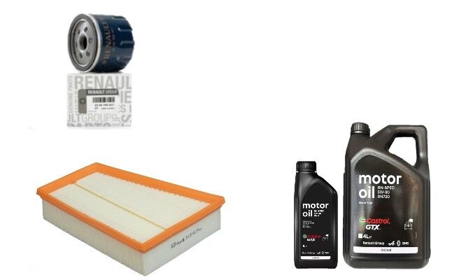 Megane 3-III Fluence Yağ Bakım Seti 1.5 Dci K9K (2008-2016) (Motor Yağı+ Yağ+Hava Filtre)