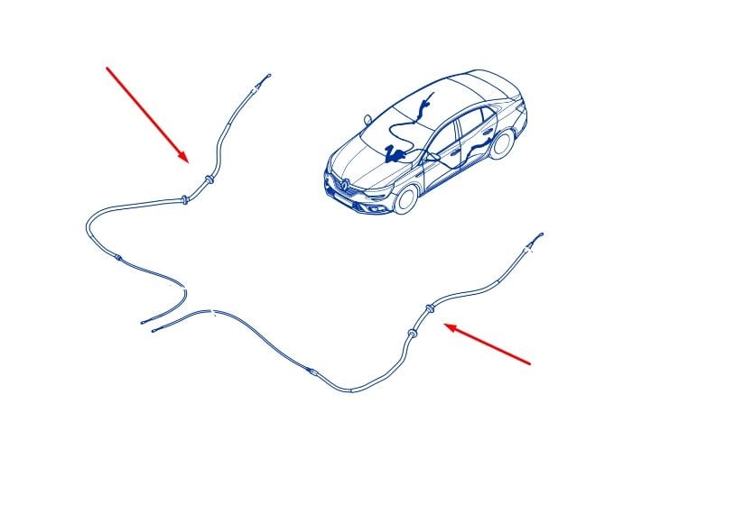 Megane 4-IV El Fren Teli (Halatı) Adet (2016-2024) 364009740R -Renault Mais