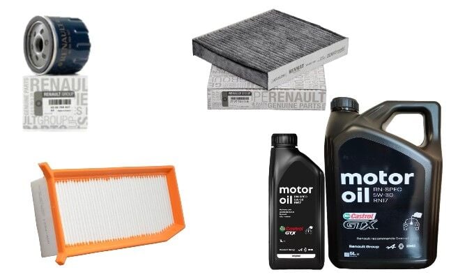 Clio 4-IV Captur 1-I Yağ Bakım Seti 1.5 Dci K9K (2013-2020)(Motor Yağı+Yağ+Hava+Polen Filtre)