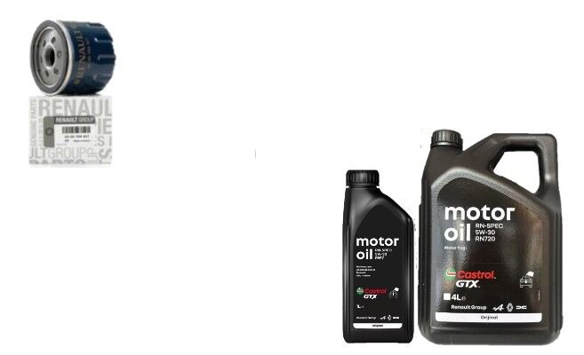 Clio 4-IV Captur 1-I Yağ Bakım Seti 1.5 Dci K9K (2013-2020)(Motor Yağı+Yağ Filtre)
