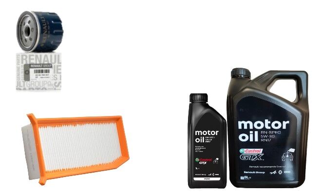 Clio 4-IV Captur 1-I Yağ Bakım Seti 1.5 Dci K9K (2013-2020) (Motor Yağı+Yağ+ Hava Filtre)