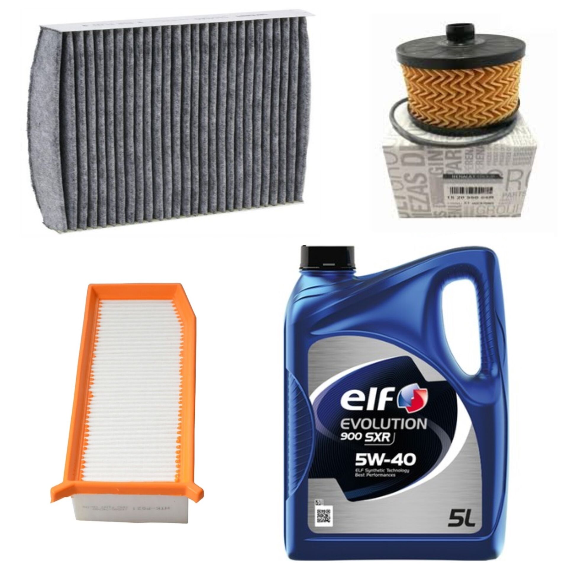 Clio 4-IV Captur 1-I Yağ Bakım Seti 0.9 Tce H4B-1.2 Tce H5F (13-20)(Motor Yağı+Yağ+Hava+Polen Filtre