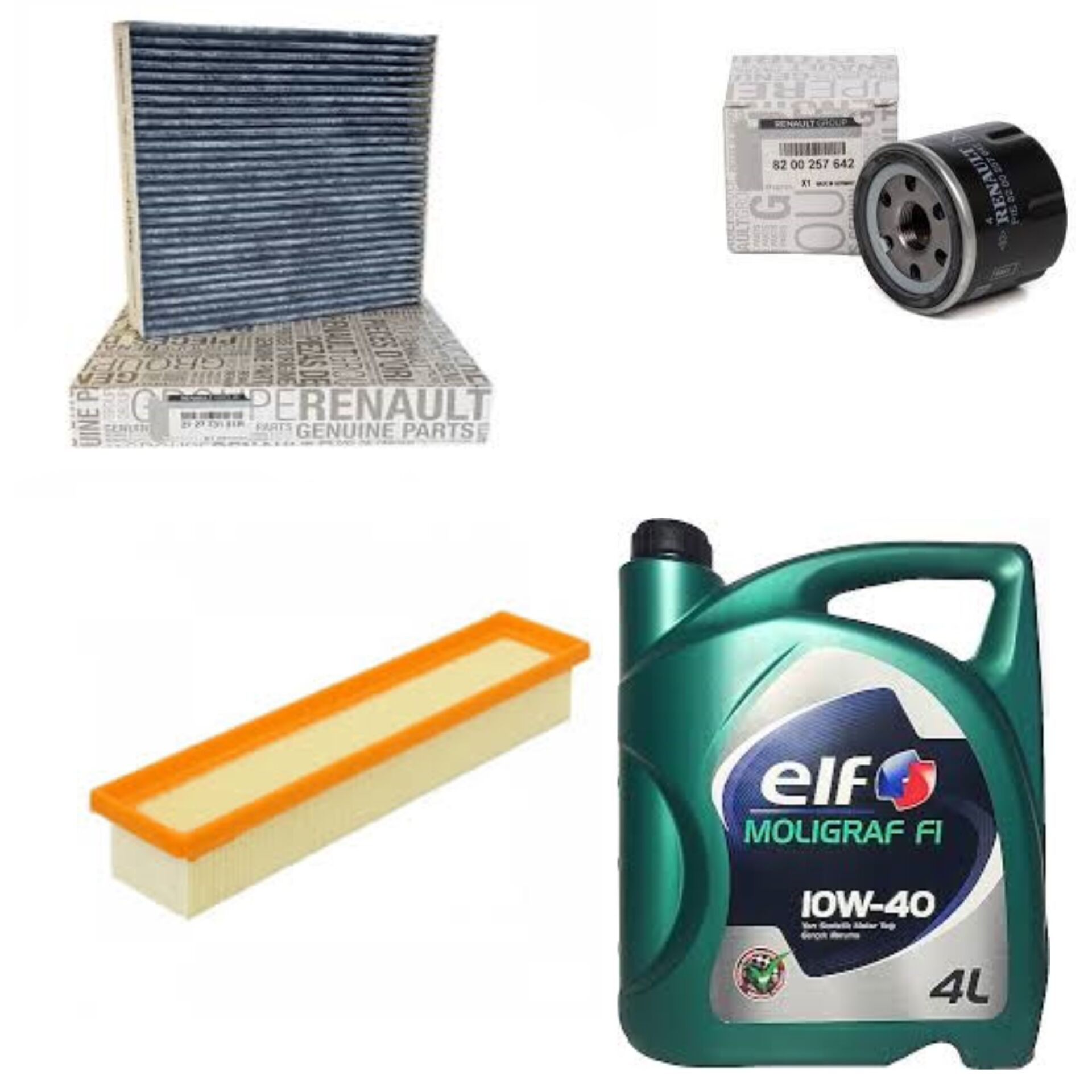 Clio 4-IV Captur 1-I Yağ Bakım Seti 1.2 16V D4F (2013-2020)(Motor Yağı+Yağ+Hava+Polen Filtre