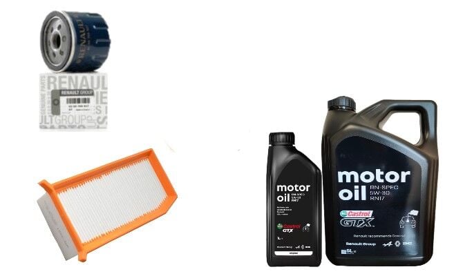 Clio 2-II Symbol Joy Yağ Bakım Seti 1.5 Dci K9K (2013-2020)(Motor Yağı+Yağ+ Hava Filtre)