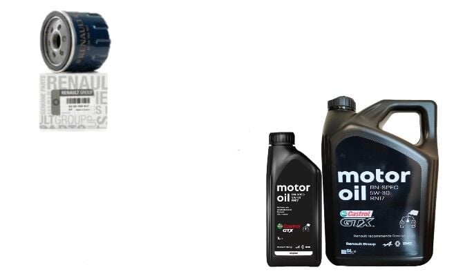 Clio 2-II Symbol Joy Yağ Bakım Seti 1.5 Dci K9K (2013-2020)(Motor Yağı+Yağ Filtre)