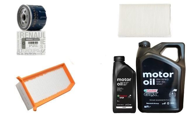 Clio 2-II Symbol Joy Yağ Bakım Seti 1.5 Dci K9K (2013-2020)(Motor Yağı+Yağ +Hava+Polen Filtre)