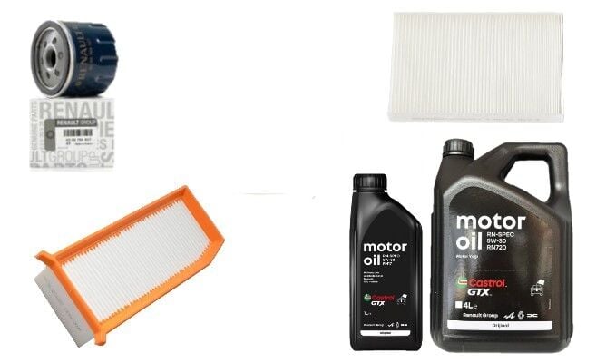 Logan 2-II Sandero 2-II Yağ Bakım Seti 1.5 Dci K9K (2013-2020)(Motor Yağı+Yağ +Hava+Polen Filtre)
