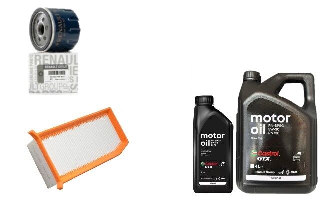 Clio 2-II Symbol Joy Yağ Bakım Seti 1.5 Dci K9K (2013-2020) (Motor Yağı+Yağ+ Hava Filtre)