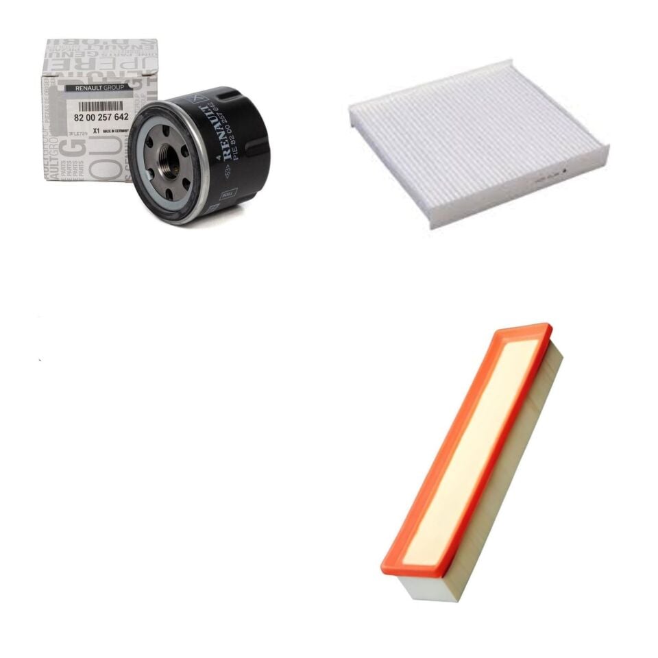 Clio 2-II Symbol Joy Filtre Bakım Seti 1.2 16V D4F (2013-2020)(Yağ +Hava+Polen Filtre