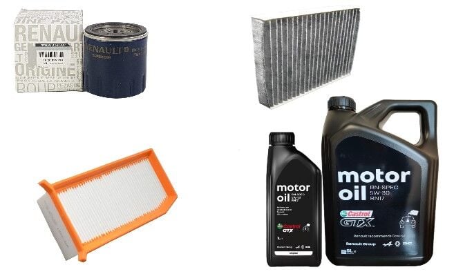 Duster 1-I Yağ Bakım Seti 1.5 Dci K9K (2013-2017)(Motor Yağı+Yağ+Hava+Polen Filtre)