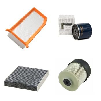 Duster 1-I Filtre Bakım Seti 1.5 Dci K9K (2013-2017) (Yağ+Hava+Polen+Mazot Filtre)