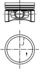 Twingo Piston Sekman (Adet) std 1.2 8v D7F 7701474305-7701473287 -Yenmak