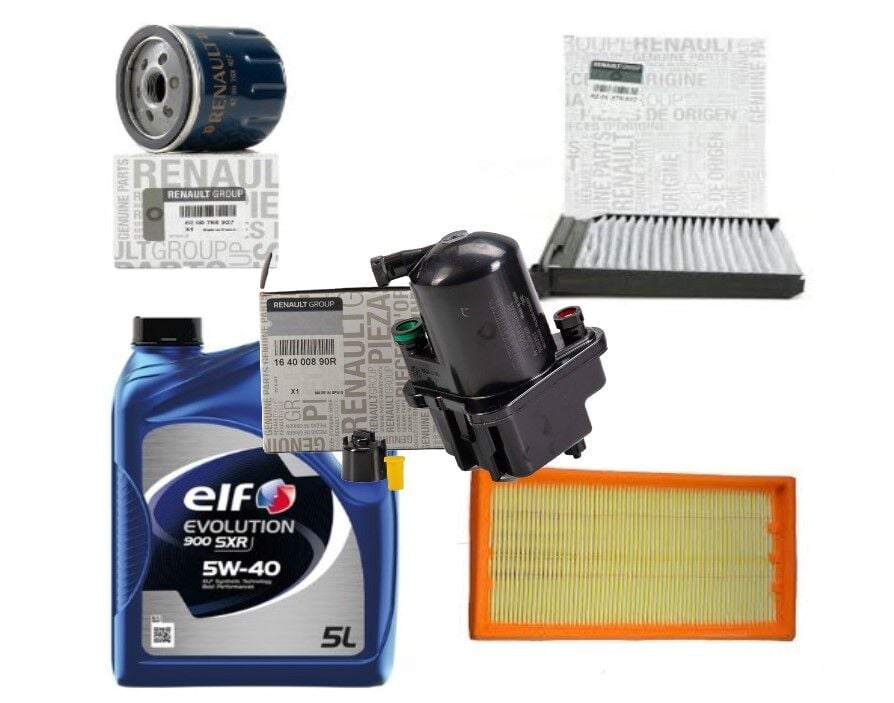 Clio 3-III Modus Yağ Bakım Seti 1.5 Dci K9K (2003-2012)(Motor Yağı+Yağ +Hava+Polen+Mazot Filtre )