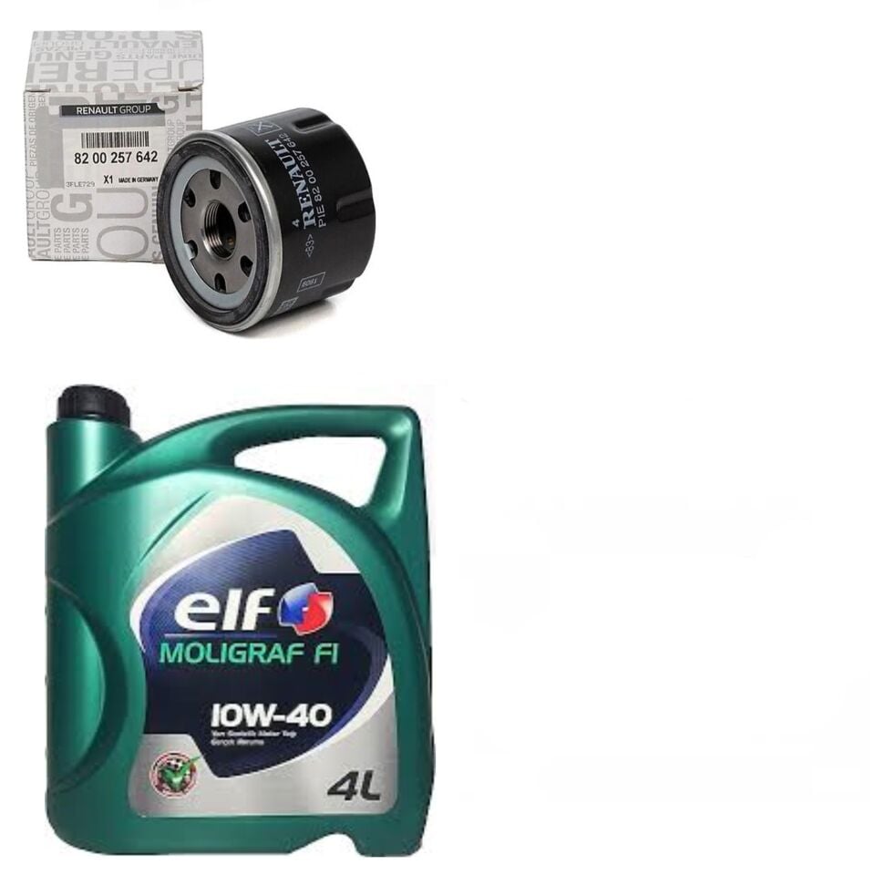 Clio 3-III Modus Yağ Bakım Seti 1.2 16V D4F (2003-2012)(Motor Yağı+Yağ Filtre)