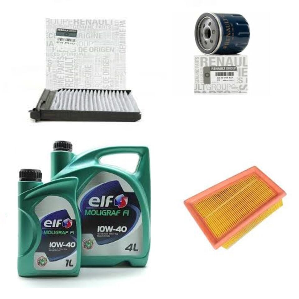 Clio 3-III Modus Yağ Bakım Seti 1.4-1.6 16V K4J-K4M (2003-2012)(Motor Yağı+Yağ +Hava+Polen Filtre)