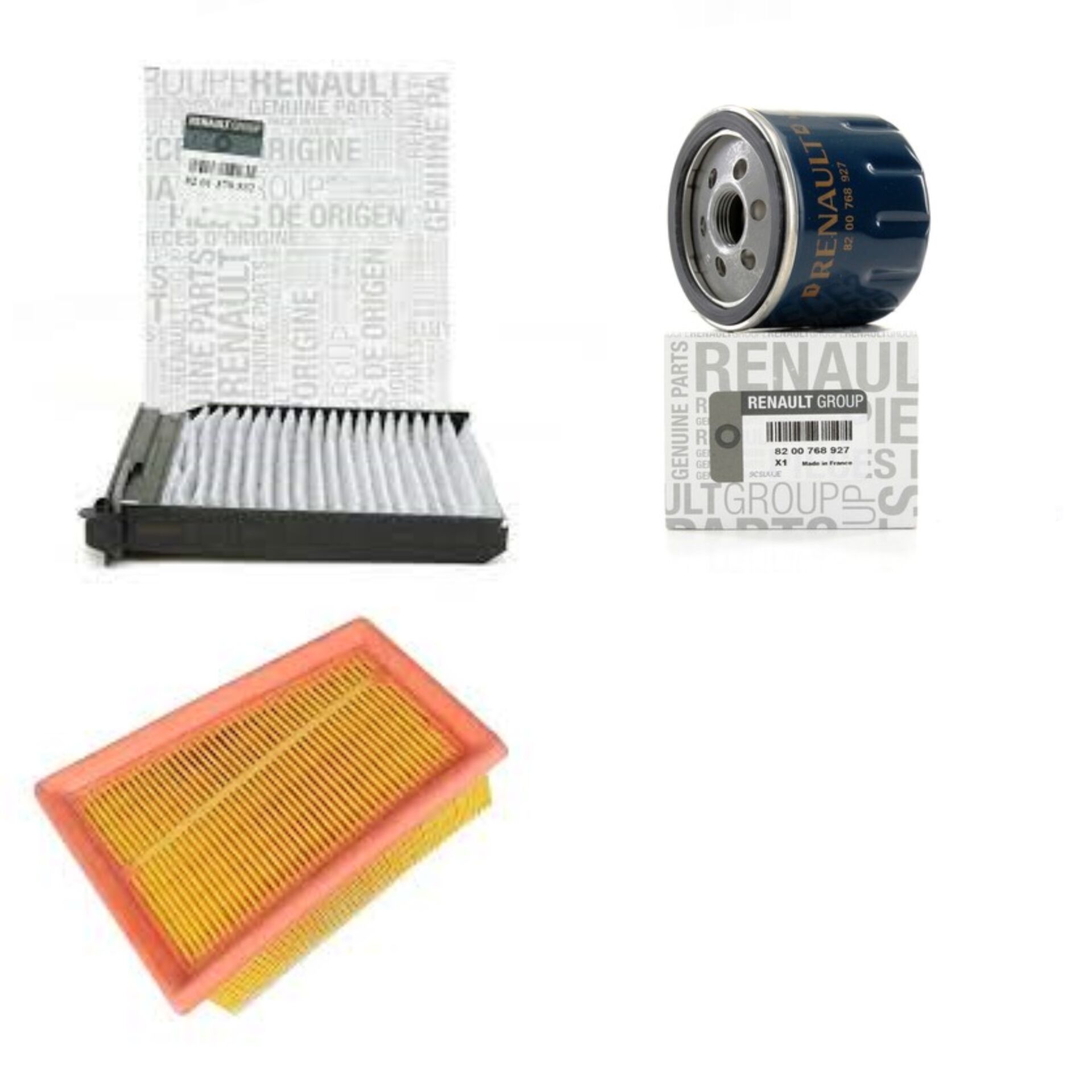 Clio 3-III Modus Filtre Bakım Seti 1.4-1.6 16V K4J-K4M (2003-2012)(Yağ+Hava+Polen Filtre)