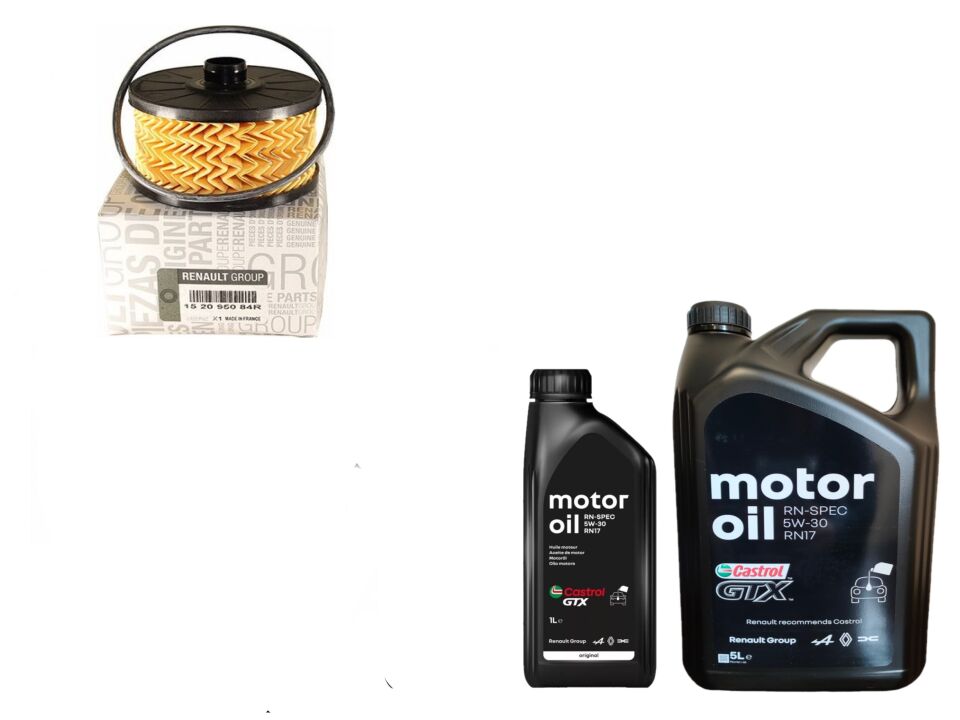 Clio 5-V Captur 2-II Yağ Bakım Seti 1.3 Tce H5H 2020-> (Motor Yağı+Yağ Filtre )