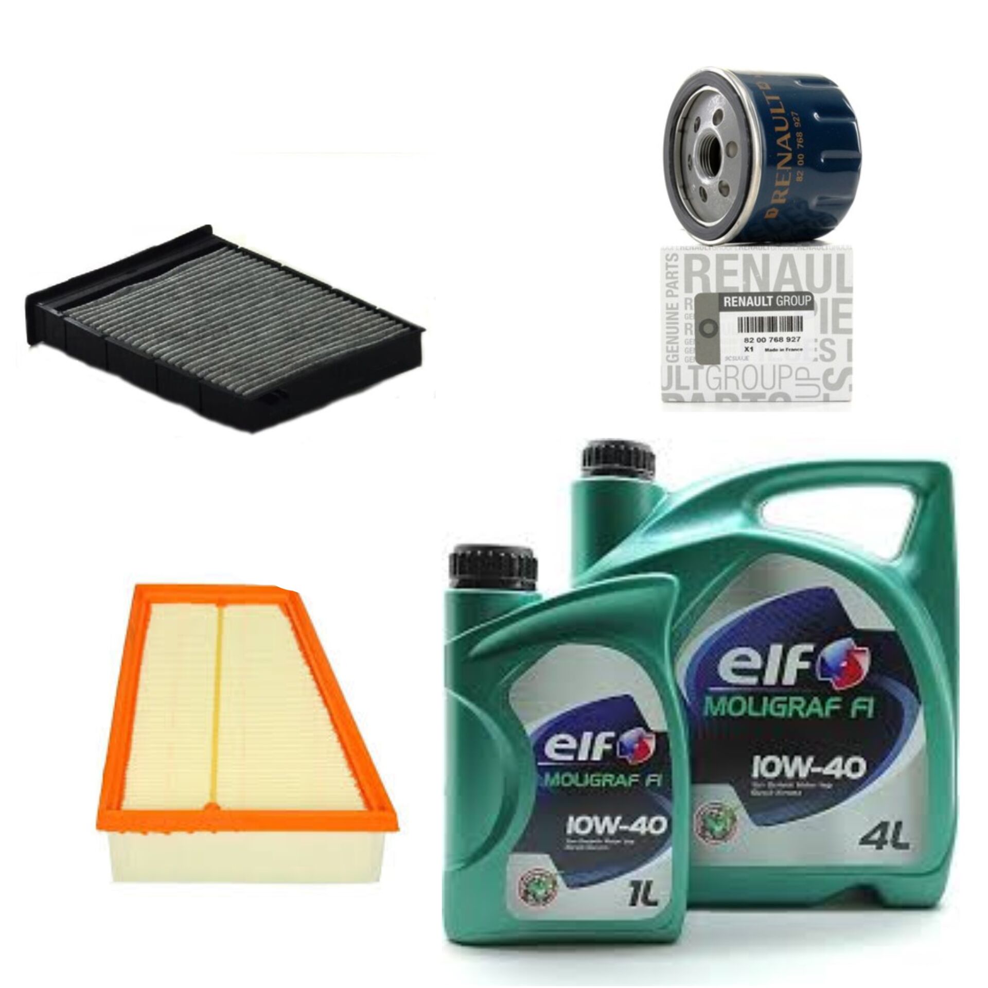 Megane 2-II Yağ Bakım Seti 1.4-1.6-2.0 16V K4J-K4M F4R(2003-2010) (Motor Yağı+Yağ+Hava+Polen Filtre)