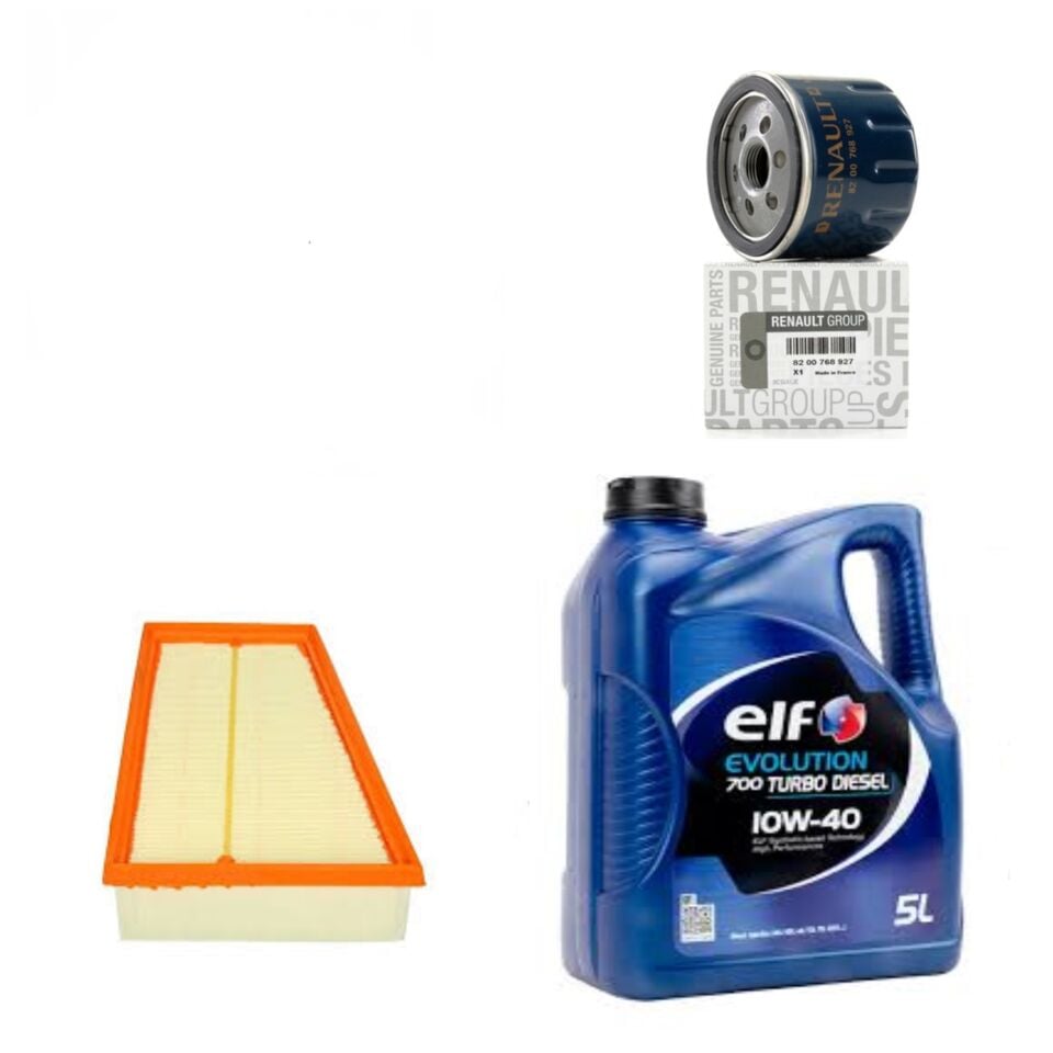 Megane 2-II Yağ Bakım Seti 1.5 Dci K9K (2003-2010) (Motor Yağı+Yağ+ Hava Filtre)