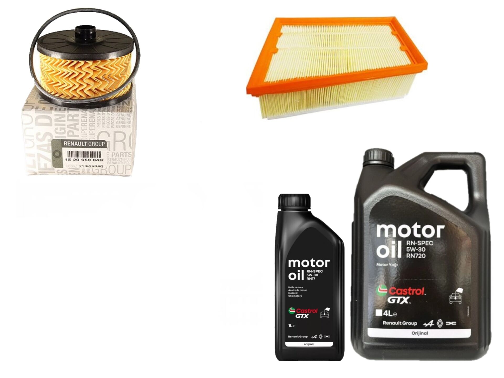 Megane 4-IV Talisman Yağ Bakım Seti 1.3 Tce H5H 2016-> (Motor Yağı+Yağ+Hava Filtre )