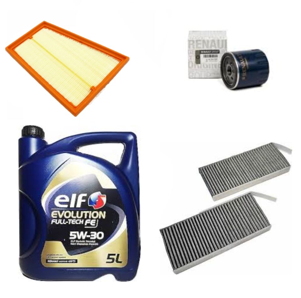 Kangoo 3-III Yağ Bakım Seti 1.5 Dci K9K  (2013-2020) (Motor Yağı+Yağ+Hava+Polen Filtre)