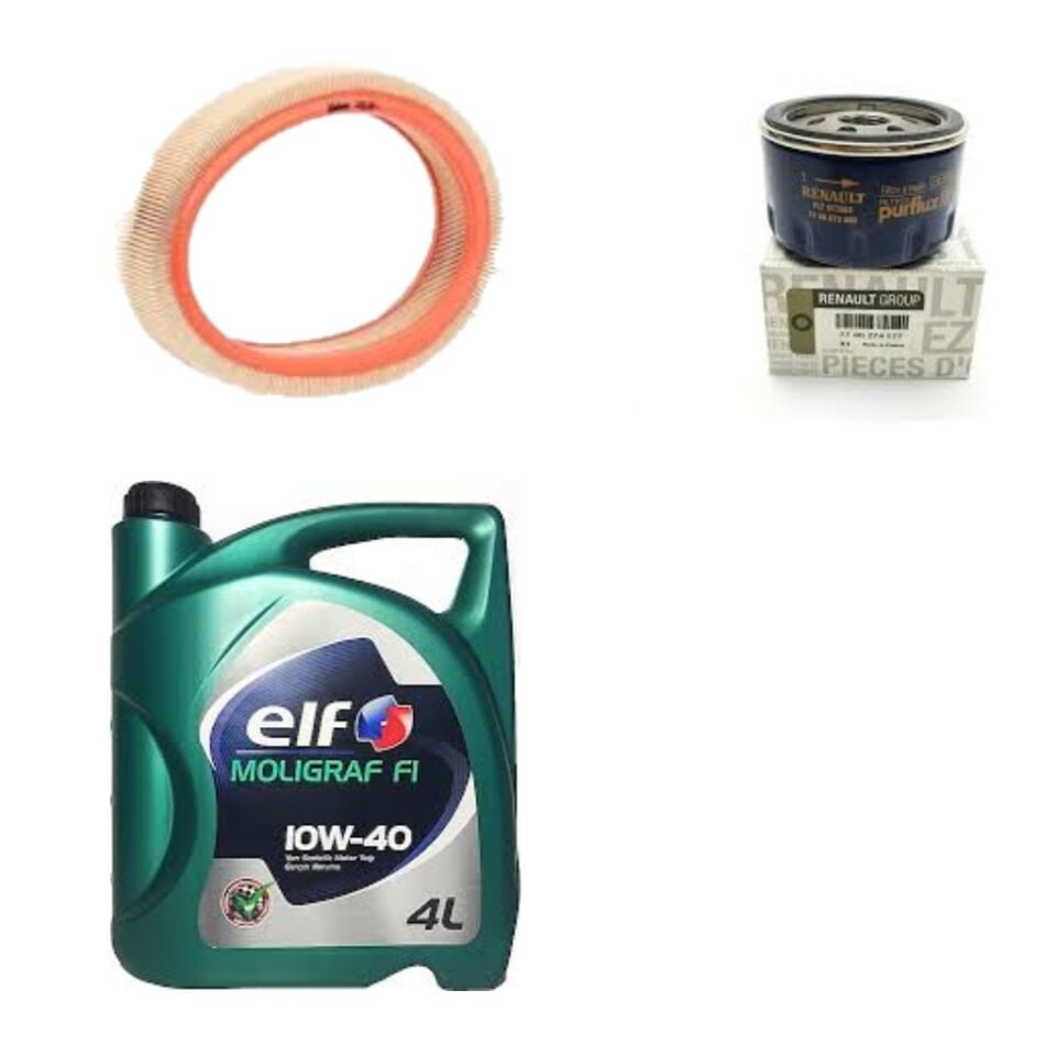 R19 Europa Yağ Bakım Seti 1.4 8V E7J Enjeksiyonlu (Motor Yağı+Yağ+Hava Filtre )