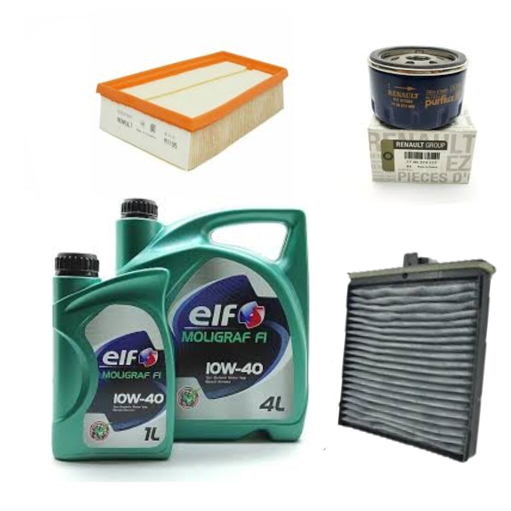 Scenic 2-II Yağ Bakım Seti 1.6-2.0 16V K4M F4R(2003-2010) (Motor Yağı+Yağ+Hava+Polen Filtre)