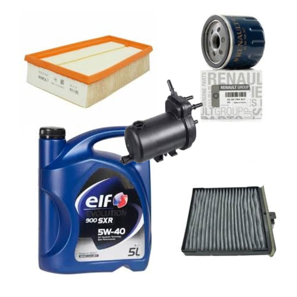 Scenic 2-II Yağ Bakım Seti 1.5 Dci K9K (2003-2010) (Motor Yağı+Yağ+Hava+Polen + Mazot Filtre)