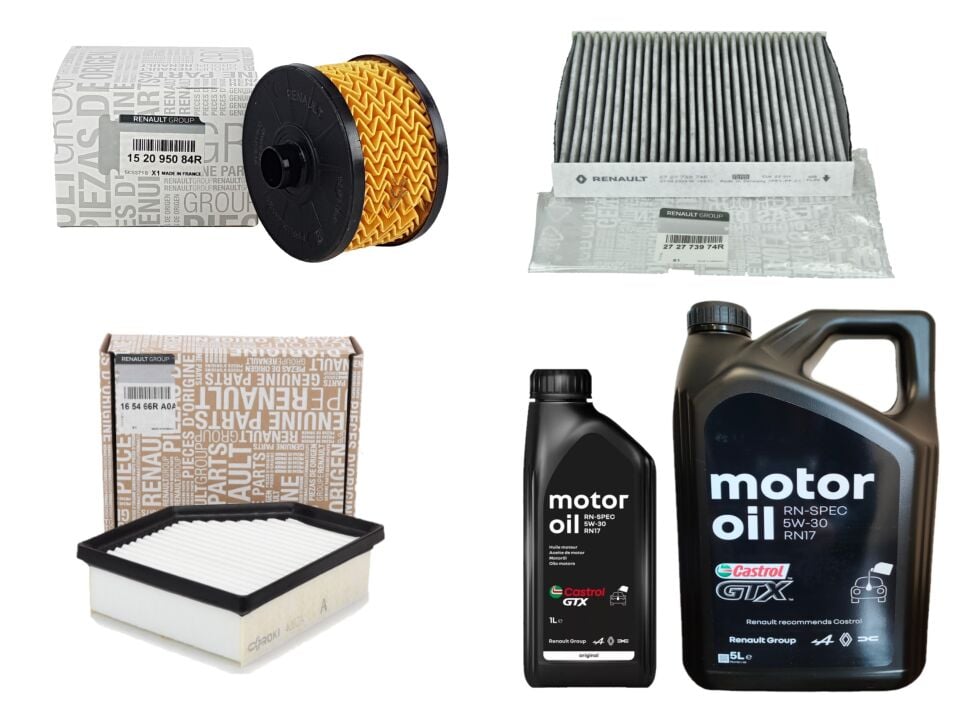 Austral Yağ Bakım Seti 1.3 Tce H5H (Motor Yağı+Yağ+Hava+Polen Filtresi)